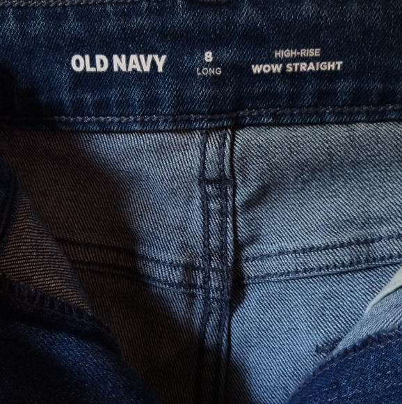 NWOT Old Navy High Wasted Jeans - 8 Long - Picture 2 of 5